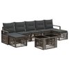 vidaXL Set Divano da Giardino 8 pz Grigio e Grigio Scuro