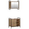 vidaXL Set di Armadi da Bagno 2 pz Rovere Artigianale