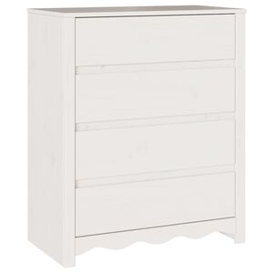 vidaXL Cassettiera con cassetto Drammen Bianco 76.5 x 40 x 91 cm
