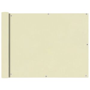 vidaXL Paravento da Balcone in Tessuto Oxford 90x400 cm Crema