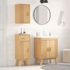 vidaXL Set di mobili per il bagno 3 pcs Marrone Legno massello di pino
