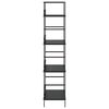 vidaXL Scaffale Libri 4 Ripiani Nero 60x27,6x124,5cm Legno Multistrato