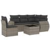 vidaXL Set Divano da Giardino 6 pz con Cuscini Grigio in Polyrattan