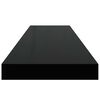 vidaXL Scaffali a Parete 2 pz Nero Lucido 90x23,5x3,8 cm in MDF
