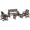 vidaXL Set Salotto da Giardino 4 pz in Legno Massello di Abete