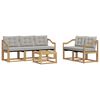 vidaXL Set di divani da esterno 6 pz Bianco e Grigio Chiaro