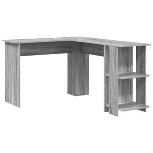 vidaXL Scrivania ad angolo Grigio Sonoma Legno ingegnerizzato
