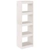 vidaXL Libreria/Divisorio Bianco 40x30x135,5 cm Legno Massello di Pino