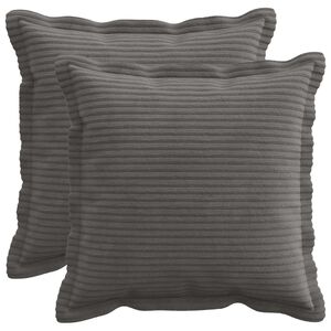 vidaXL Federa 2 pz HOUTEN Grigio Scuro 30 x 30 cm corduroy