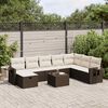 vidaXL Set Divani da Giardino 9pz con Cuscini Marrone in Polyrattan