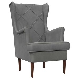 vidaXL Poltrona Grigio Scuro Velluto
