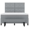 vidaXL Letto a molle con testiera Grigio chiaro 160 x 200 cm Tessuto