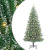 vidaXL Albero di Natale Artificiale Imbiancato con Luci LED 210 cm