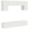 vidaXL Set mobile TV 4 pz Bianco Lucido Legno ingegnerizzato