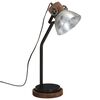 vidaXL Lampada da Scrivania 25 W Argento Vintage 18x18x60 cm E27