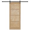 vidaXL Porta scorrevole ORKDAL Naturale e Nero 86 x 211 cm