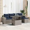 vidaXL Set Divano da Giardino 6pz con Cuscini Grigio Polyrattan Acacia