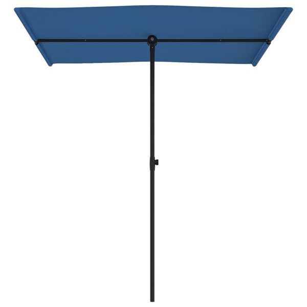 vidaXL Ombrellone da Giardino con Palo in Alluminio 180x110 cm Azzurro