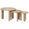 vidaXL Tavoli da Caff&egrave; Nido 3 pcs Nero Legno di mango massello