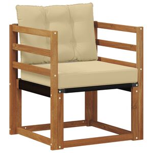 vidaXL Divano da esterno Legno di Acacia Massello e Textilene Naturale