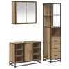 vidaXL Set di mobili per il bagno 3 pz Rovere artigianale