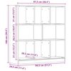 vidaXL Libreria Rovere Artigianale 97,5x29,5x100 cm Legno Multistrato