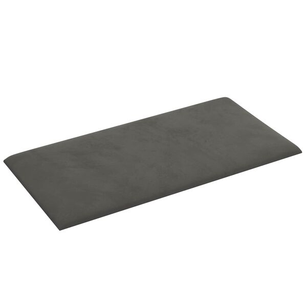 vidaXL Testiera da Parete 12 pcs Grigio scuro 30 x 15 cm Velluto