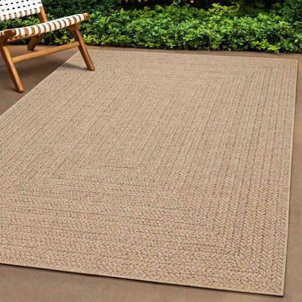 vidaXL Tappeto ZIZUR 120x120 cm Aspetto Iuta per Interni ed Esterni