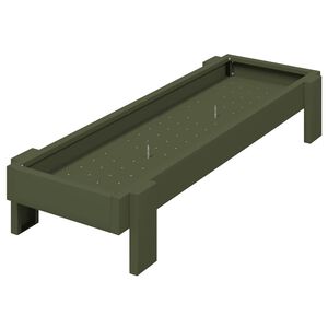 vidaXL Mangiatoia per polli Verde oliva 80 x 28 x 13.5 cm