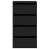 vidaXL Cassettiera Angolare Nera 40x41x76 cm in Legno Multistrato