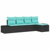 vidaXL Set di divani 4 pz polyrattan