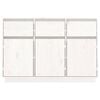 vidaXL Credenza Bianca 110x34x75 cm in Legno Massello di Pino