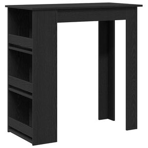 vidaXL Tavolo da Bar con Ripiani Rovere Nero 102x50x103,5cm Truciolato