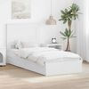 vidaXL Letto con Contenitore Bianco 75 x 190 cm Legno multistrato