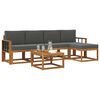 vidaXL Set di divani da esterno con cuscino 6 pcs Naturale e Antracite
