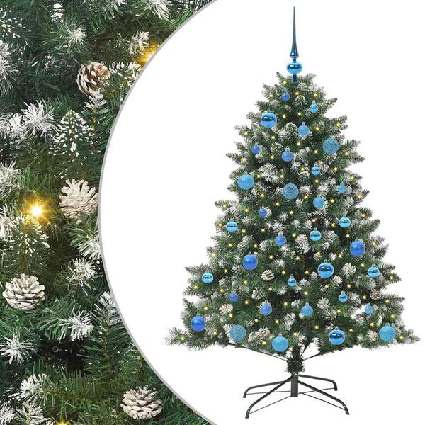 vidaXL Albero di Natale artificiale con 150 LED Verde 150 cm