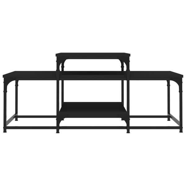 vidaXL Tavolino da Salotto Nero 102x60x45 cm in Legno Multistrato