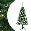 vidaXL Albero di Natale Artificiale Angolare con 150 LED Verde 120 cm