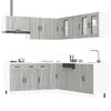 vidaXL Set Mobili da Cucina 11 pz Kalmar Grigio Sonoma in Truciolato
