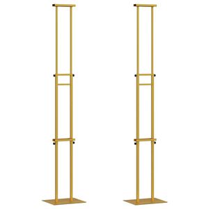 vidaXL Espositori per Fiere 2 pz Oro 30 x 23,5 x 210 cm Acciaio