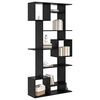 vidaXL Armadio per Libri Rovere Nero 92 x 29 x 188 cm