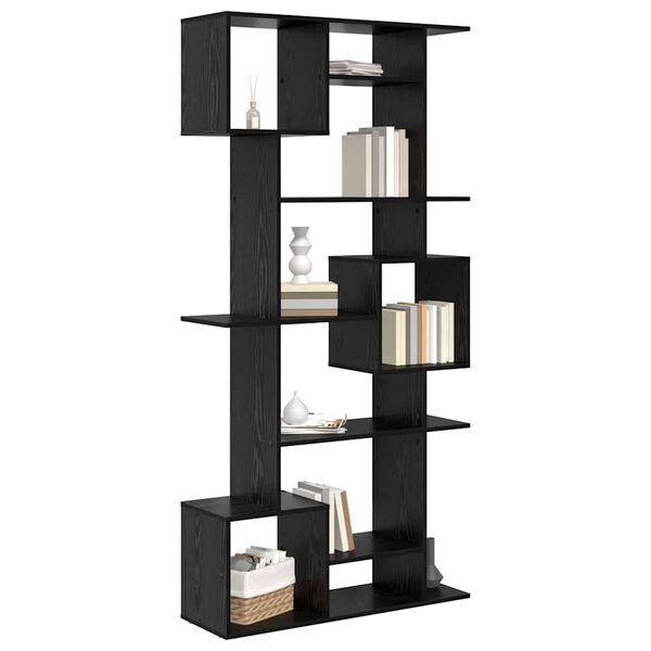 vidaXL Armadio per Libri Rovere Nero 92 x 29 x 188 cm