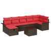 vidaXL Set Divano da Giardino 8 pz Poly Rattan
