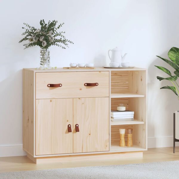 vidaXL Credenza 98,5x40x75 cm in Legno Massello di Pino