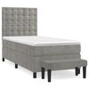 vidaXL Giroletto a Molle con Materasso Grigio Chiaro 80x200 cm Velluto