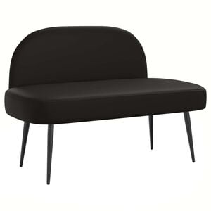 vidaXL Panchina imbottita con schienale Nero 110 x 60 x 76 cm