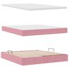 vidaXL Letto con contenitore e materasso Rosa 180 x 200 cm Velluto