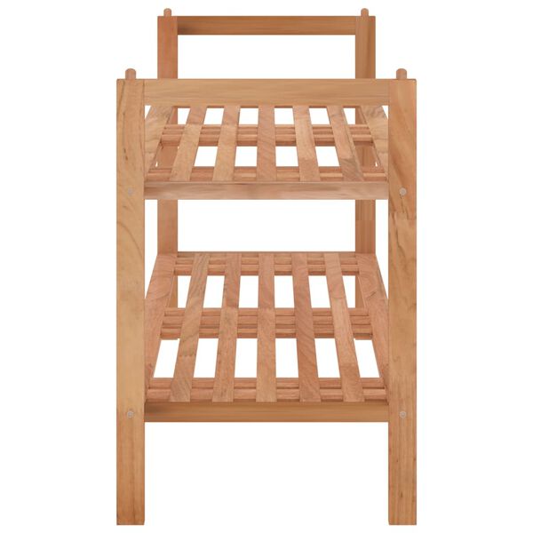 vidaXL Scarpiera 69x27x41 cm in Legno Massello di Noce
