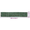 vidaXL Paravento da Balcone con Foglie Verde Scuro 600x100 cm