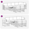 vidaXL Set divani con cuscino 9 pcs Grigio Naturale e Chiaro